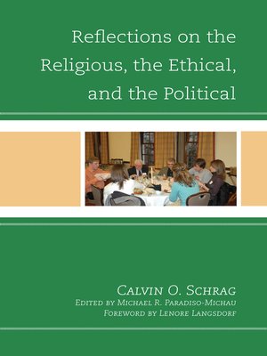 cover image of Reflections on the Religious, the Ethical, and the Political